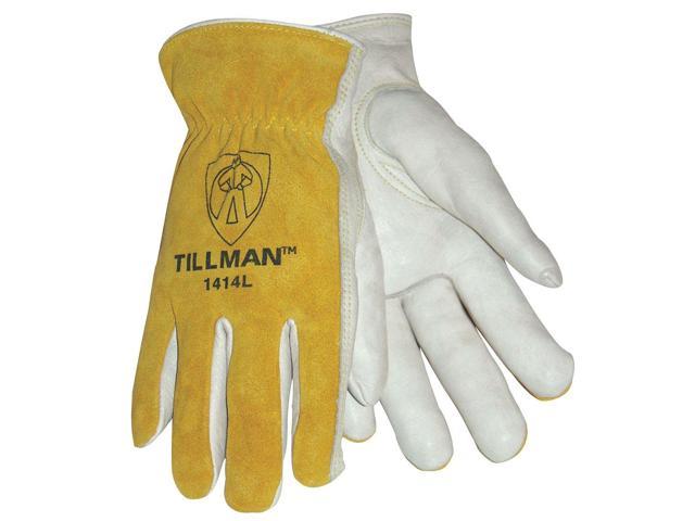 Photos - Other Power Tools Tillman 1414 Top Grain/Split Cowhide Drivers Gloves Large 1414L