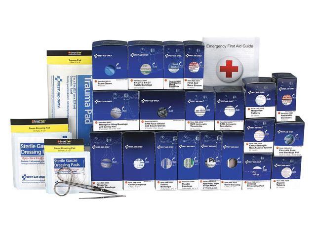 First Aid Kit, Refill, Paperboard Case, Emergency, 50 Person FIRST AID ONLY 90613