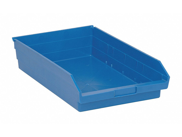 QUANTUM STORAGE SYSTEMS QSB110BL Blue Shelf Bin, 17-7/8'L x 11-1/8'W x 4'H