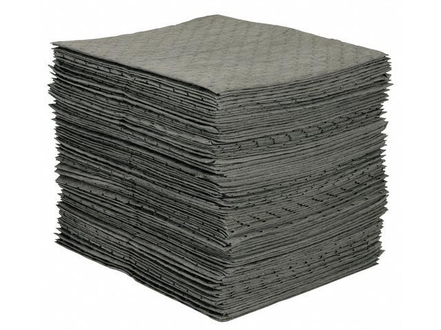 BRADY MRO50 Sorbent Pad, 41 gal, 30 in x 30 in, Universal, Gray, Polypropylene
