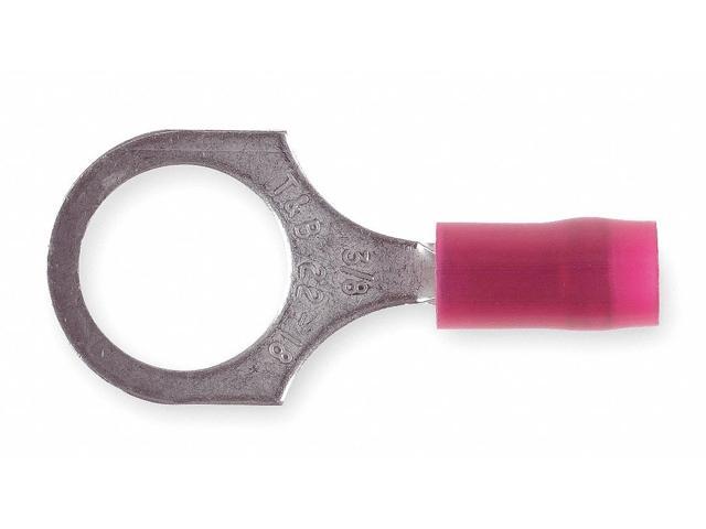 STA-KON RA18-38 Ring Terminal, 3/8 in Stud Size, 16 AWG, 600 V, Nylon