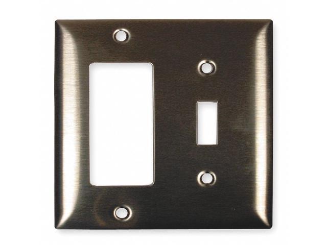 Photos - Chandelier / Lamp Hubbell SS126 Toggle Switch/Rocker Wall Plates and Box Cover, Number of Ga 