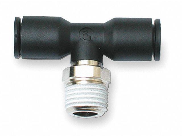 LEGRIS 3108 08 10 Push-Fit Tee Fitting, 8mm Tube Size, Fiberglass-Reinforced