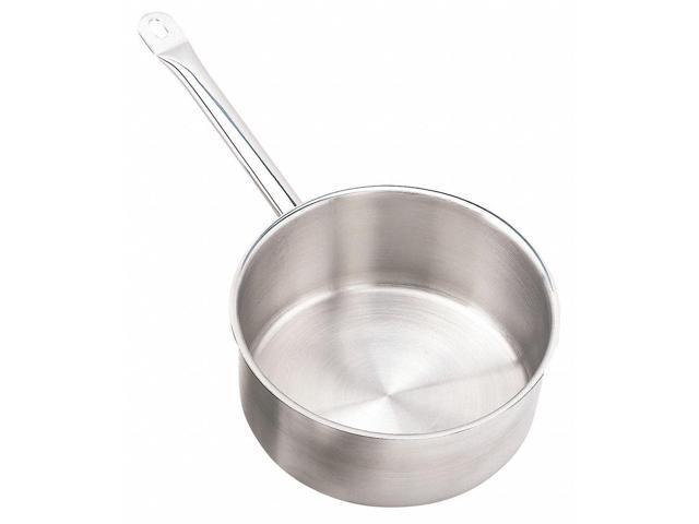 CRESTWARE SSSAU3 Stock Pot w/Cover,3 qt,9-1/4 In.,SS