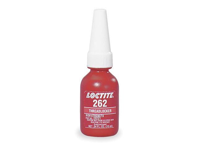 LOCTITE 231926 Threadlocker, LOCTITE 262, Red, High Strength, Liquid, 10 mL