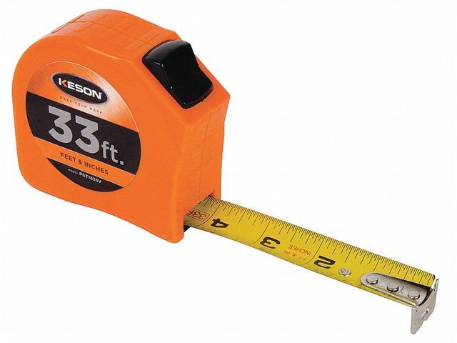 Keson Tape Measure,1 In x 33 ft,Orange,In./Ft. PGT1833V