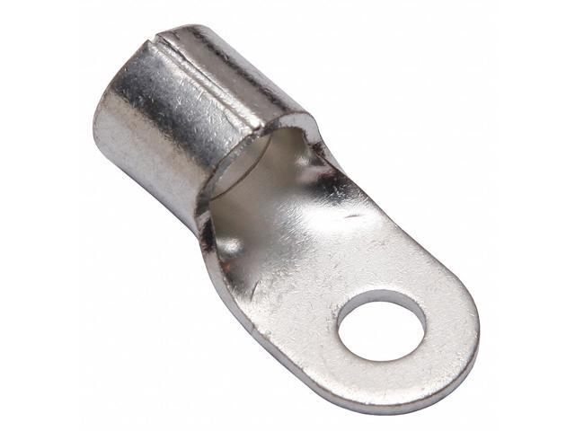 BURNDY YAD2CM6E14 One-Hole Compression Lug, 2 AWG Max, 1/4 in Stud, Long