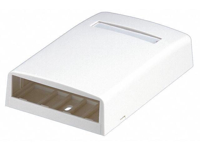 PANDUIT CBX4IW-AY Surface Mount Box,Mini Com,4Port,Off Wht