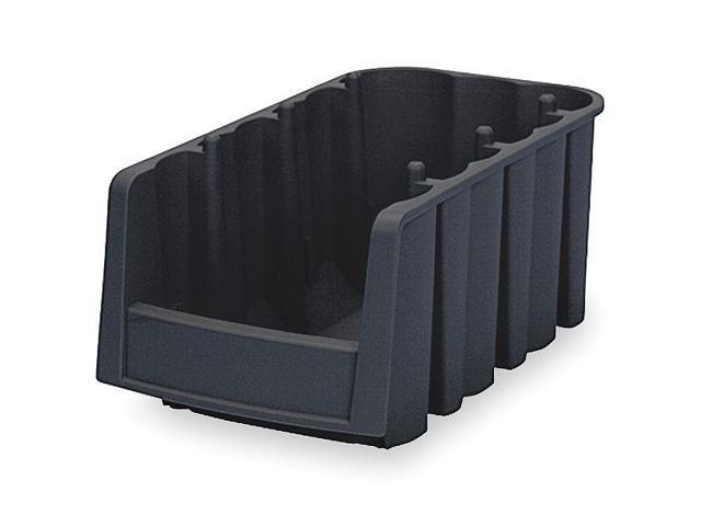 AKRO-MILS 30716BLACK Hang & Stack Storage Bin, Plastic, Black, 5 in H, 6 5/8 in