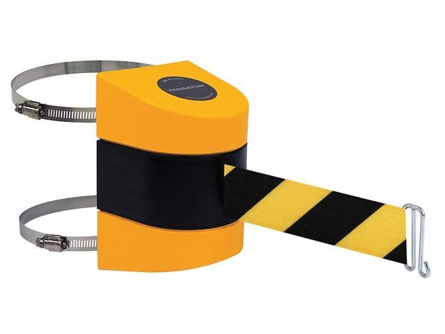 TENSABARRIER 897-15-C-35-NO-D4X-A Belt Barrier, Yellow, Belt Yellow/Black