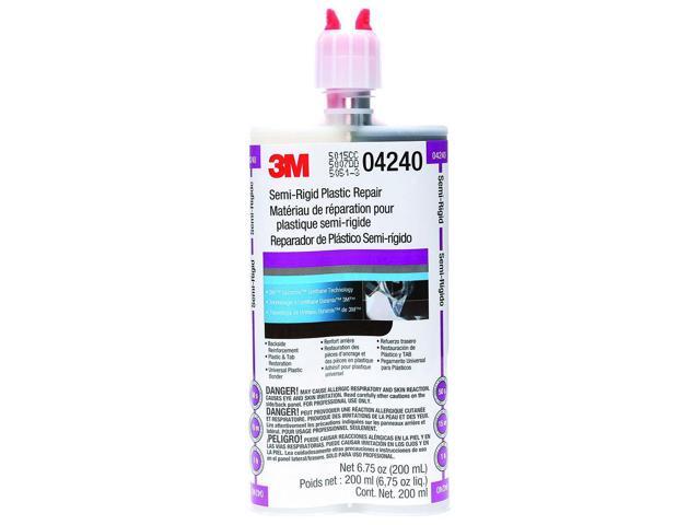 3M 04240 Instant Adhesive, Semi-Rigid Plastic Repair Series, Clear, 0.07 oz,