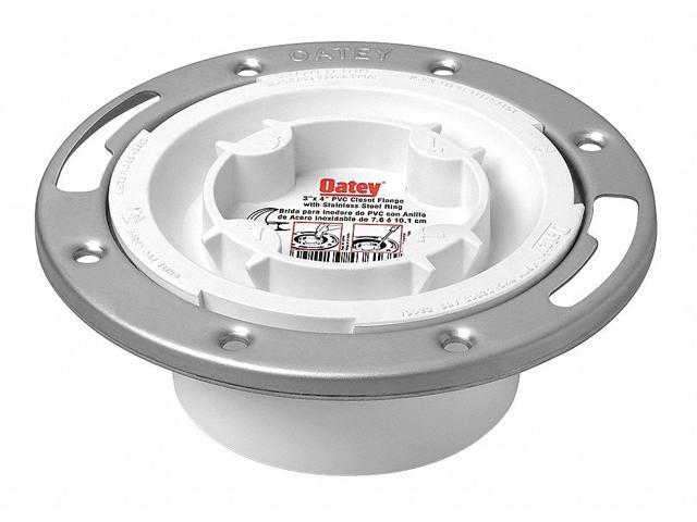 OATEY 43553 Toilet Flange, Floor, With Stainless Steel Ring