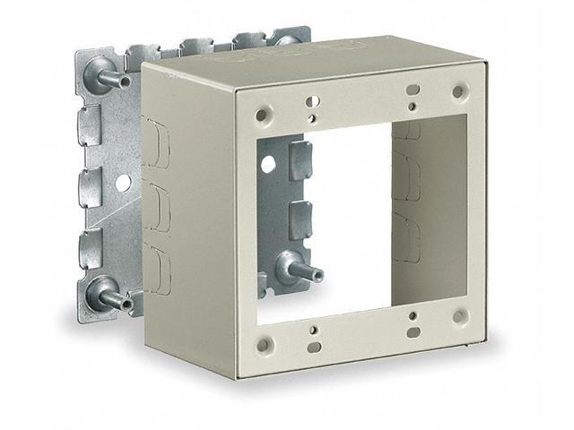 HUBBELL WIRING DEVICE-KELLEMS HBL57442IVA Switch and Receptacle Box,Ivory