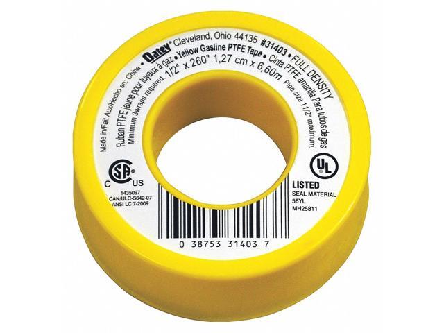 OATEY 31403 Pipe Thread Sealant Tape,1/2in W,260in L