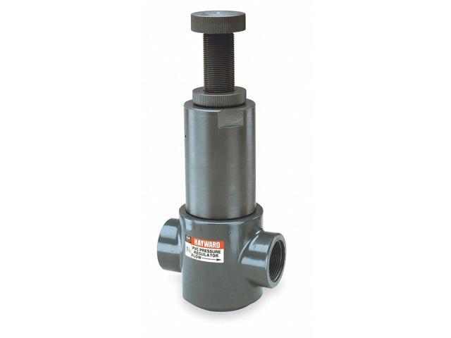 HAYWARD FLOW CONTROL PR10075T Pressure Regulator, 3/4', PVC/FPM, Threaded,