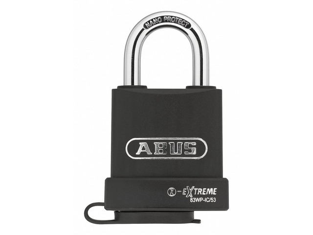 ABUS 83WP-IC/53 Padlock, Coreless, Standard Shackle, Rectangular Hardened Steel