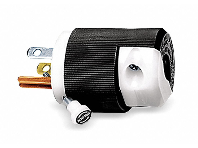 HUBBELL WIRING DEVICE-KELLEMS HBL5280C Straight Blade Plug, 5-15P, 15 A, 125V