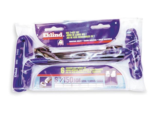 EKLIND 55198 8 Piece Metric T-Shape Hex Key Set, 55198