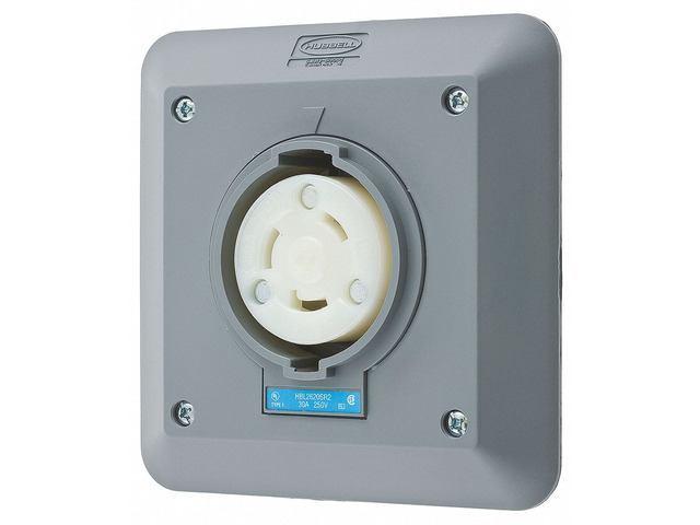 HUBBELL WIRING DEVICE-KELLEMS HBL2620SR2 Locking Receptacle, L6-30R, 30 A, 250V