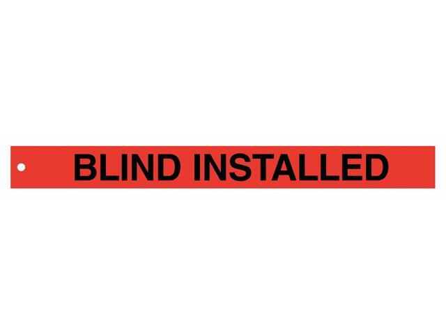 BRADY 132453 Isolation Blind Tags,2in. Hx20in. W,PK25