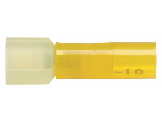 VELVAC 37487 Male Disconnect, Yellow, 12-10AWG, PK10