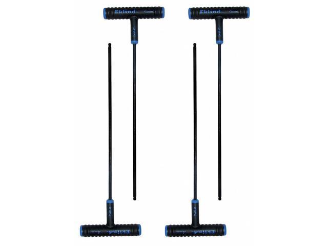 EKLIND 64840 Metric Plain Ball Hex Key, 4 mm Tip Size, 9 in Long, 3 in Short, 4