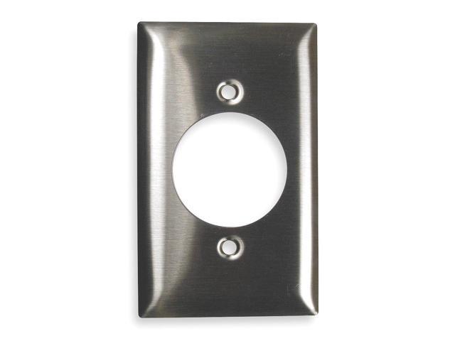 Photos - Chandelier / Lamp Hubbell WIRING DEVICE-KELLEMS SS725 Single Receptacle Wall Plates, Number 