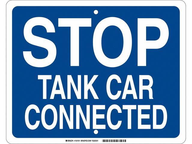 BRADY 134191 Railroad Stop Sign, 15' W, 12' H, Aluminum, Blue