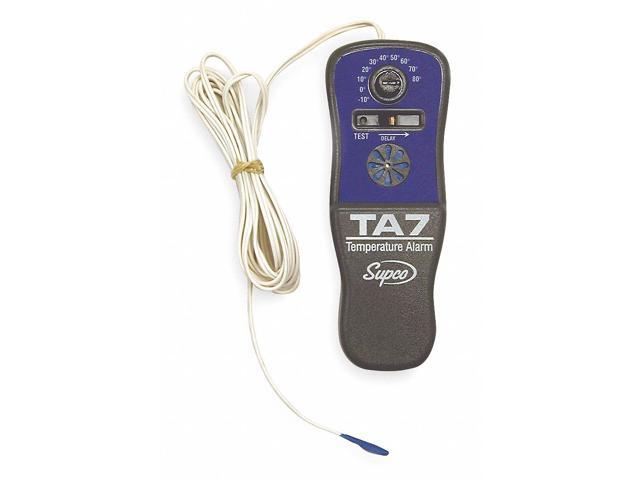 SUPCO TA-7 Temp. Alarm,-10 to 80F,Battery Operated