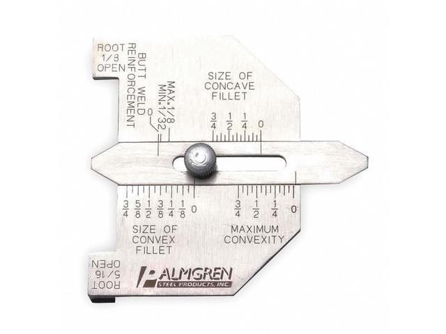 PALMGREN 9655501 Butt/Fillet Weld Gauge,From 0 to 3/4 In