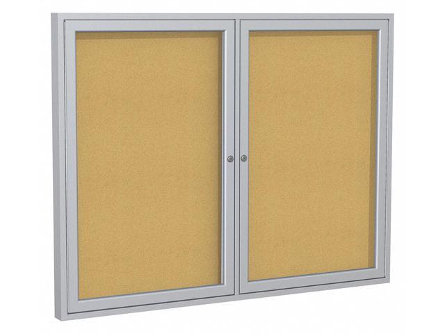 GHENT PA23648K Enclosed Cork Bulletin Board 36x48', 2 Door