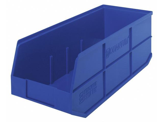 QUANTUM STORAGE SYSTEMS SSB483BL Shelf Storage Bin, Polypropylene, Blue, 7 in
