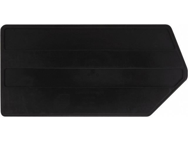 QUANTUM STORAGE SYSTEMS DUS255 Plastic Divider, Black, 15 in L, 7 1/4 in H, 6 PK