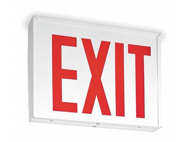 Photos - Chandelier / Lamp LITHONIA LIGHTING LXNY W 3 R EL ACUITY LITHONIA Steel LED Exit Sign with
