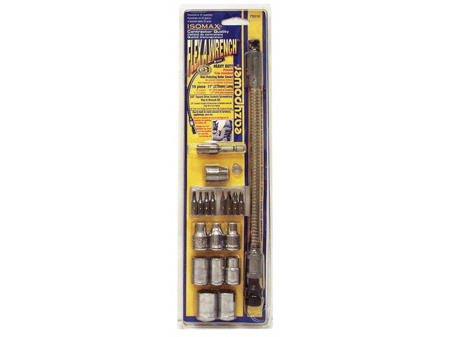 ZORO SELECT 79016 DriverBitSet,19pcs,Steel,Shank:3/8'