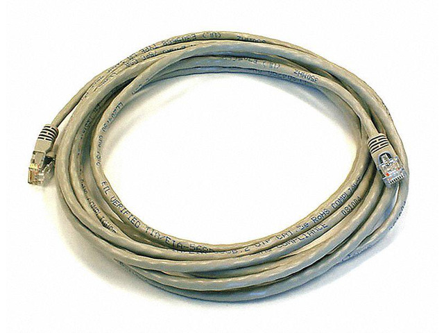 Monoprice Cat6 Ethernet Patch Cable - 14 Feet - Gray Network Internet Cord - RJ45, Stranded, 550Mhz, UTP, Pure Bare Copper Wire, 24AWG