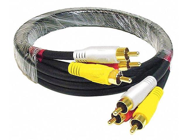 Monoprice RCA Coaxial Compsite Video and Stereo Audio Cable, 3ft