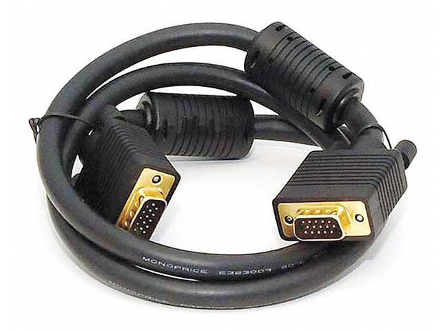 Monoprice SVGA Super VGA M/M Monitor Cable - 3 Feet With ferrites Gold Plated