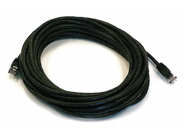 Monoprice Cat6 Ethernet Patch Cable - 30 Feet - Black Network Internet Cord - RJ45, Stranded, 550Mhz, UTP, Pure Bare Copper Wire, 24AWG