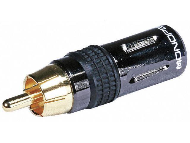 Monoprice Gold Plated RCA Plug Metal Connector Body