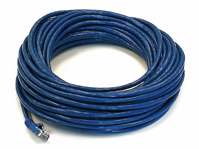Monoprice Cat6 Ethernet Patch Cable - 50 Feet - Blue Network Internet Cord - RJ45, Stranded, 550Mhz, UTP, Pure Bare Copper Wire, 24AWG