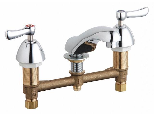 Lavatory Sink, Brass, 3 Holes, ADA Compliant CHICAGO FAUCETS 404-VE66ABCP