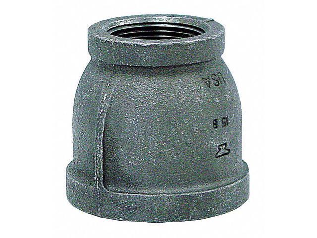 Anvil 1125 Galvanized Malleable Iron Class 150 Standard Reducer Coupling, 1-1/2' X 3/4'