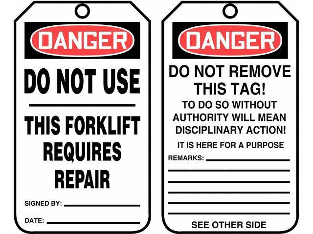 ACCUFORM TRS327CTP Danger Tag,5-3/4 x 3-1/4,PK25