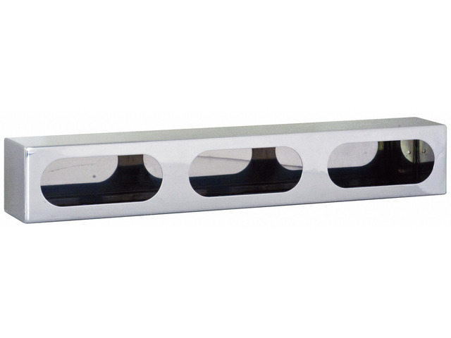 BUYERS PRODUCTS LB3253SST Triple Oval Light Box,4x25x3.5 In.,SST