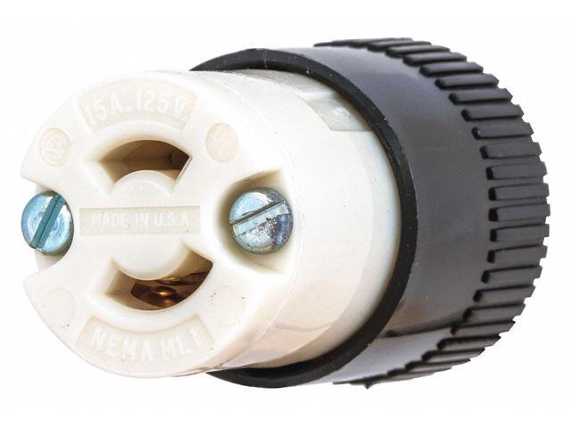 Bryant Locking Connector,125VAC,Nylon,2 Poles 7464N