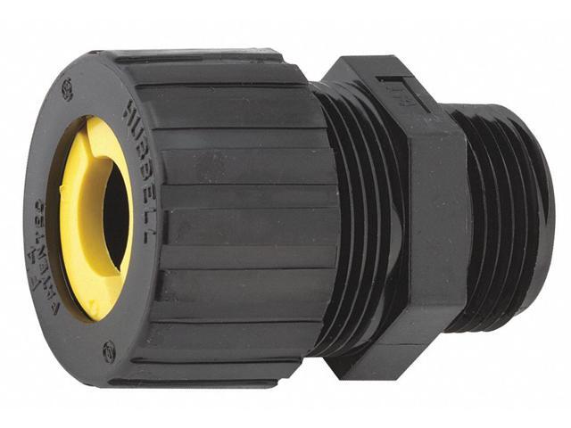 Liquid Tight Cord Connector, 0.50' to 0.63' Cord Dia. Range, 3/4' MNPT, Nylon