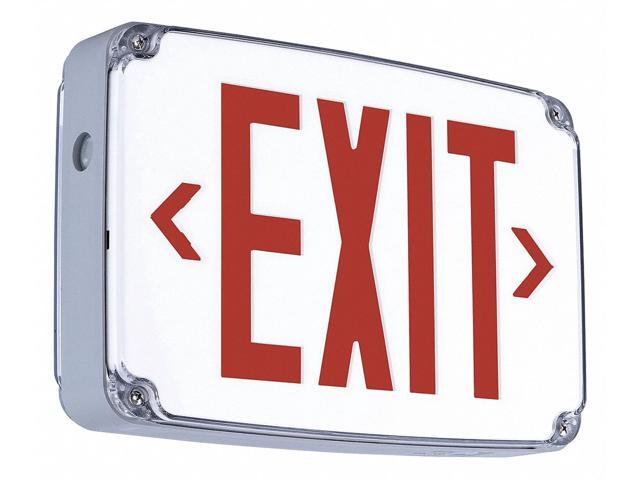 Hubbell Lighting - Compass Exit Sign with Battery Backup,2.7W,Red HAWA CEWDRE
