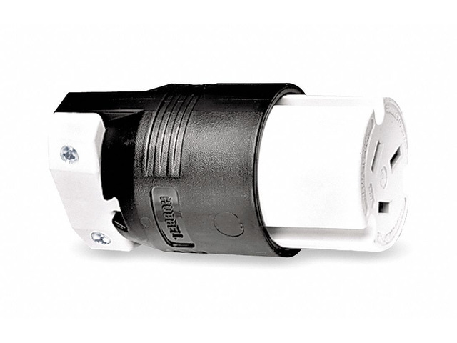 HUBBELL WIRING DEVICE-KELLEMS HBL7515C Straight Blade Connector, 10-50R, 50 A,