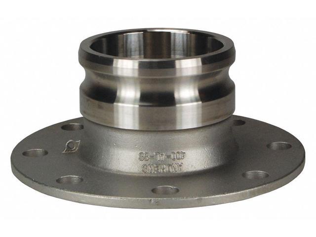 DIXON 400-AL-SS 4' Male Adapter x 150 lb. Flange SS Flange Adapter